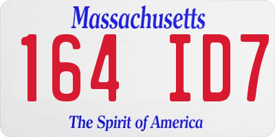 MA license plate 164ID7