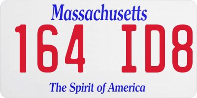 MA license plate 164ID8