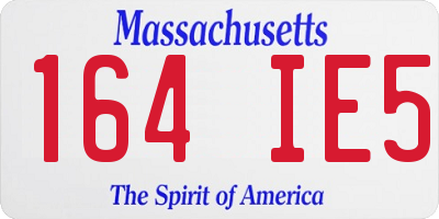MA license plate 164IE5