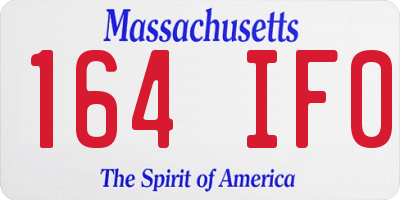 MA license plate 164IF0