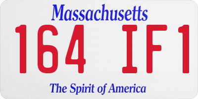 MA license plate 164IF1
