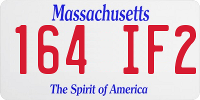 MA license plate 164IF2