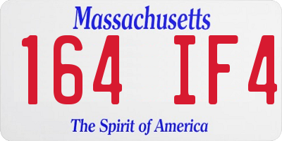 MA license plate 164IF4