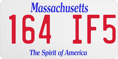 MA license plate 164IF5