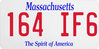 MA license plate 164IF6