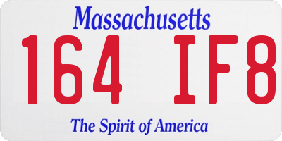 MA license plate 164IF8
