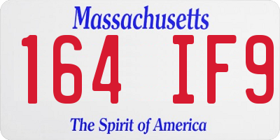 MA license plate 164IF9