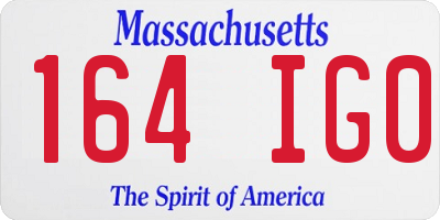 MA license plate 164IG0