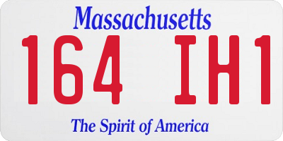 MA license plate 164IH1