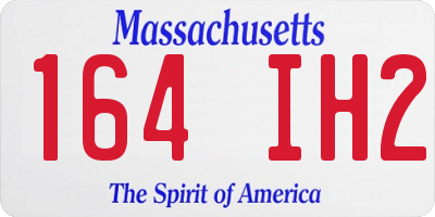 MA license plate 164IH2