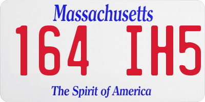 MA license plate 164IH5