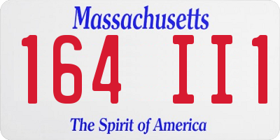 MA license plate 164II1