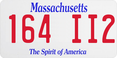 MA license plate 164II2