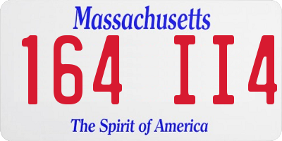 MA license plate 164II4