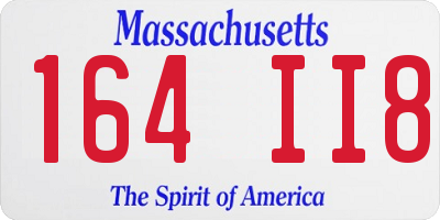 MA license plate 164II8