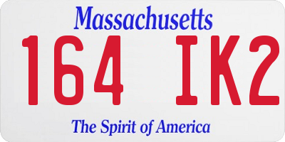 MA license plate 164IK2