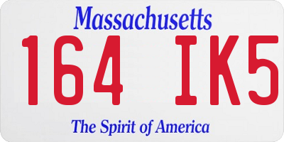 MA license plate 164IK5