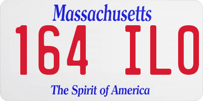 MA license plate 164IL0