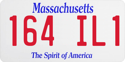 MA license plate 164IL1