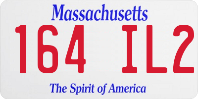 MA license plate 164IL2