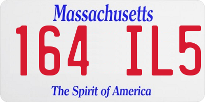 MA license plate 164IL5