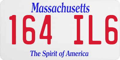 MA license plate 164IL6