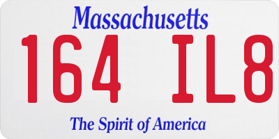 MA license plate 164IL8