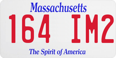 MA license plate 164IM2