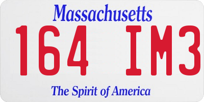 MA license plate 164IM3
