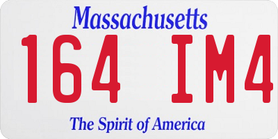 MA license plate 164IM4