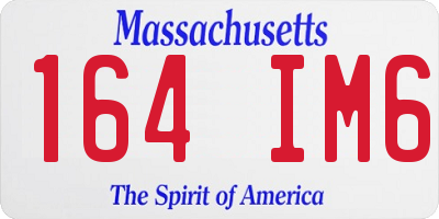 MA license plate 164IM6