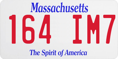 MA license plate 164IM7