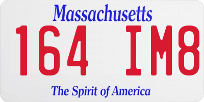 MA license plate 164IM8