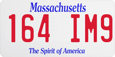 MA license plate 164IM9