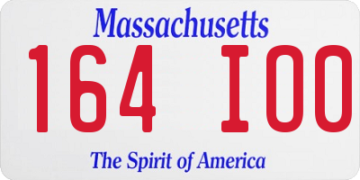 MA license plate 164IO0
