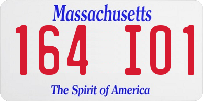 MA license plate 164IO1