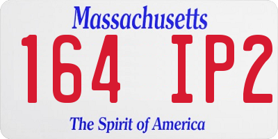 MA license plate 164IP2