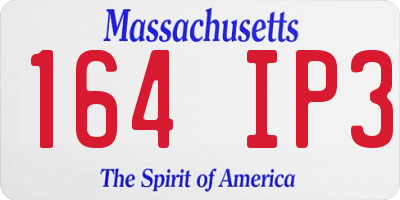 MA license plate 164IP3