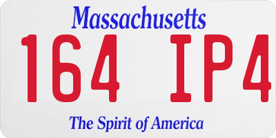 MA license plate 164IP4