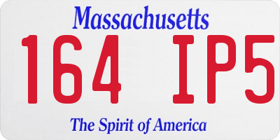 MA license plate 164IP5