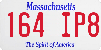 MA license plate 164IP8