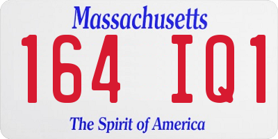 MA license plate 164IQ1