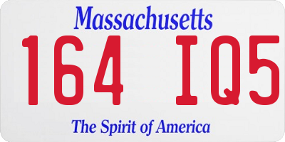 MA license plate 164IQ5