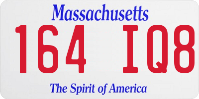 MA license plate 164IQ8