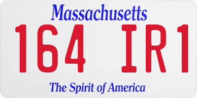 MA license plate 164IR1