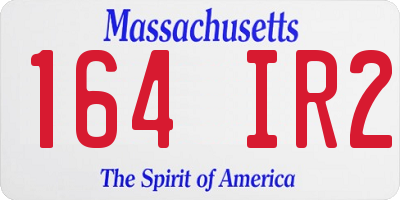 MA license plate 164IR2