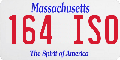 MA license plate 164IS0