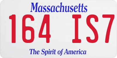 MA license plate 164IS7