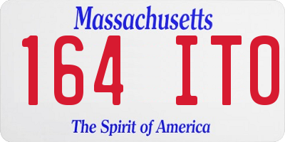 MA license plate 164IT0