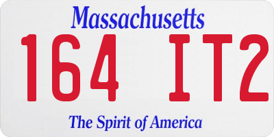 MA license plate 164IT2